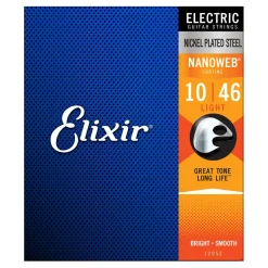 Elixir 12052 - Nanoweb 10-46 Electric Guitar Strings