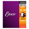 Elixir 11002 - Nanoweb 80/20 Extra Light 10-47 Acoustic Guitar Strings