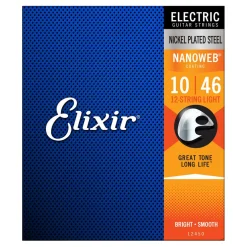 Elixir 12450 - Nanoweb 12 String 10-46 Light Electric Guitar Strings
