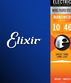 Elixir 12450 - Nanoweb 12 String 10-46 Light Electric Guitar Strings