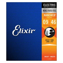 Elixir 12027 - Nanoweb Custom Light 9-46 Electric Guitar Strings
