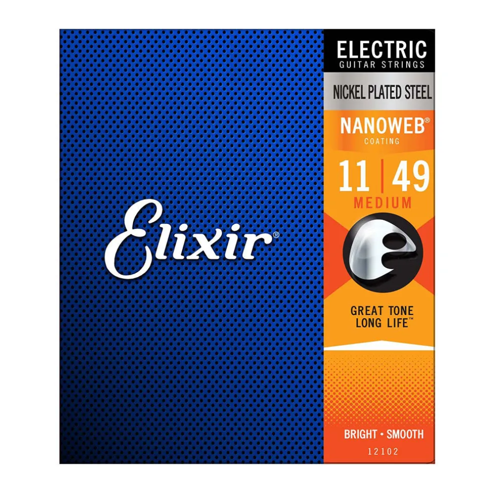 Elixir 12102 - Nanoweb Electric 11-49 Guitar Strings