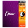 Elixir 16077 - Nanoweb Phosphor Bronze Light - Medium 12-56 Acoustic Guitar Strings