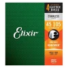 Elixir 14677 - Nanoweb Stainless Steel Medium 45-105 Bass Guitar Strings
