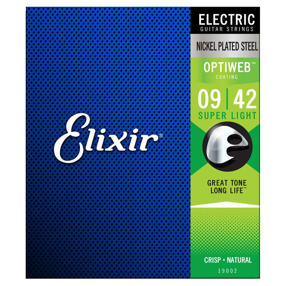 Elixir 19002 - Optiweb Electric Super Light 9-42 Guitar Strings