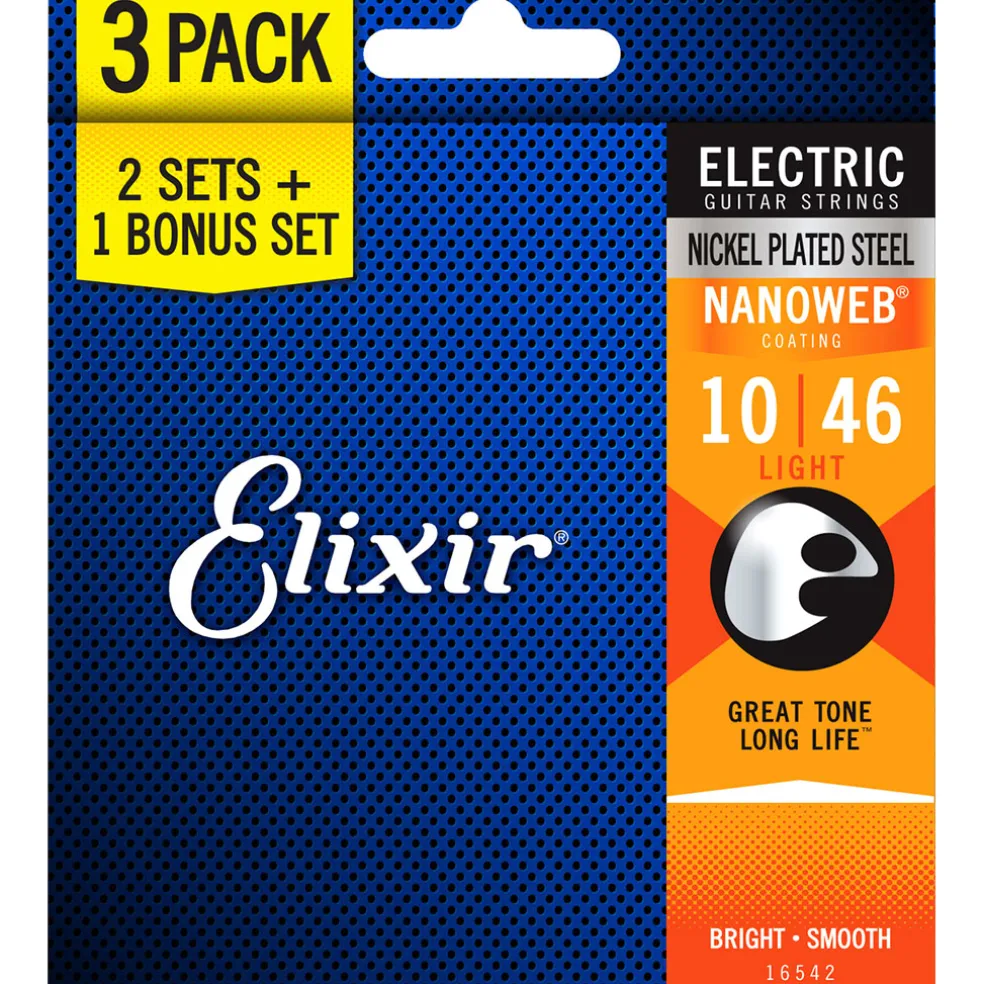Elixir - Electric Nanoweb Light - 3 Pack - 10-46