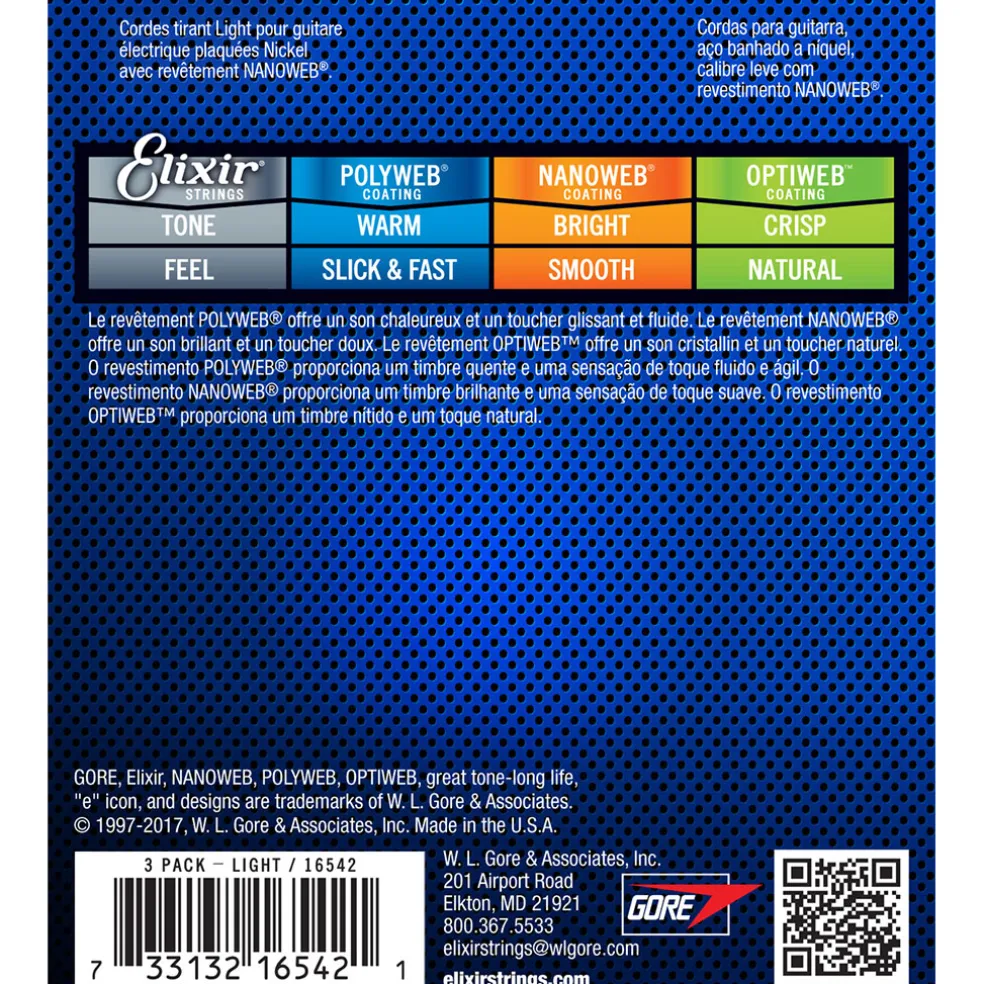 Elixir - Electric Nanoweb Light - 3 Pack - 10-46