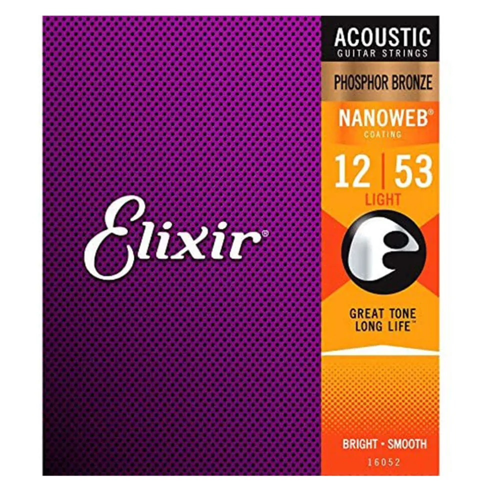 Elixir 16052 Nanoweb Phosphor Bronze Light 12-53