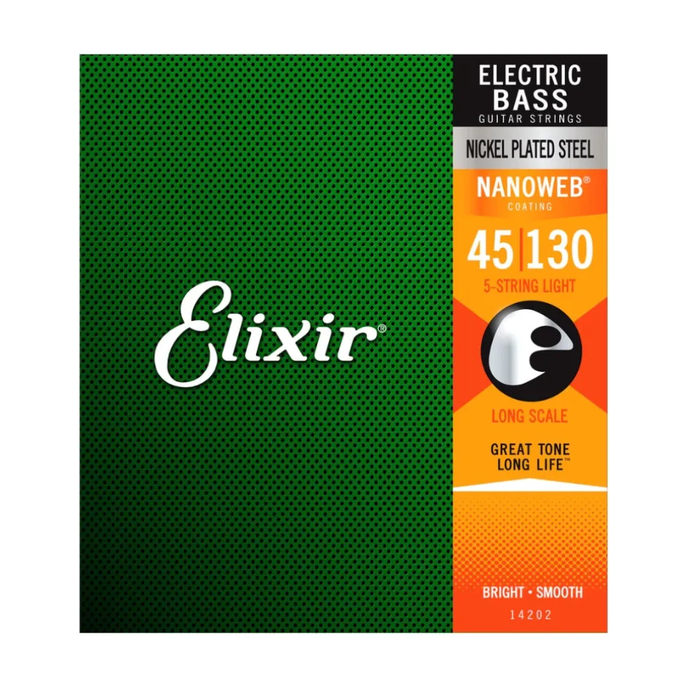 Elixir Nanoweb 5 String Bass Light Long Scale 45 to 130