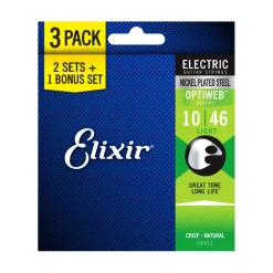 Elixir Optiweb Electric 10-46 Light - 3 Pack