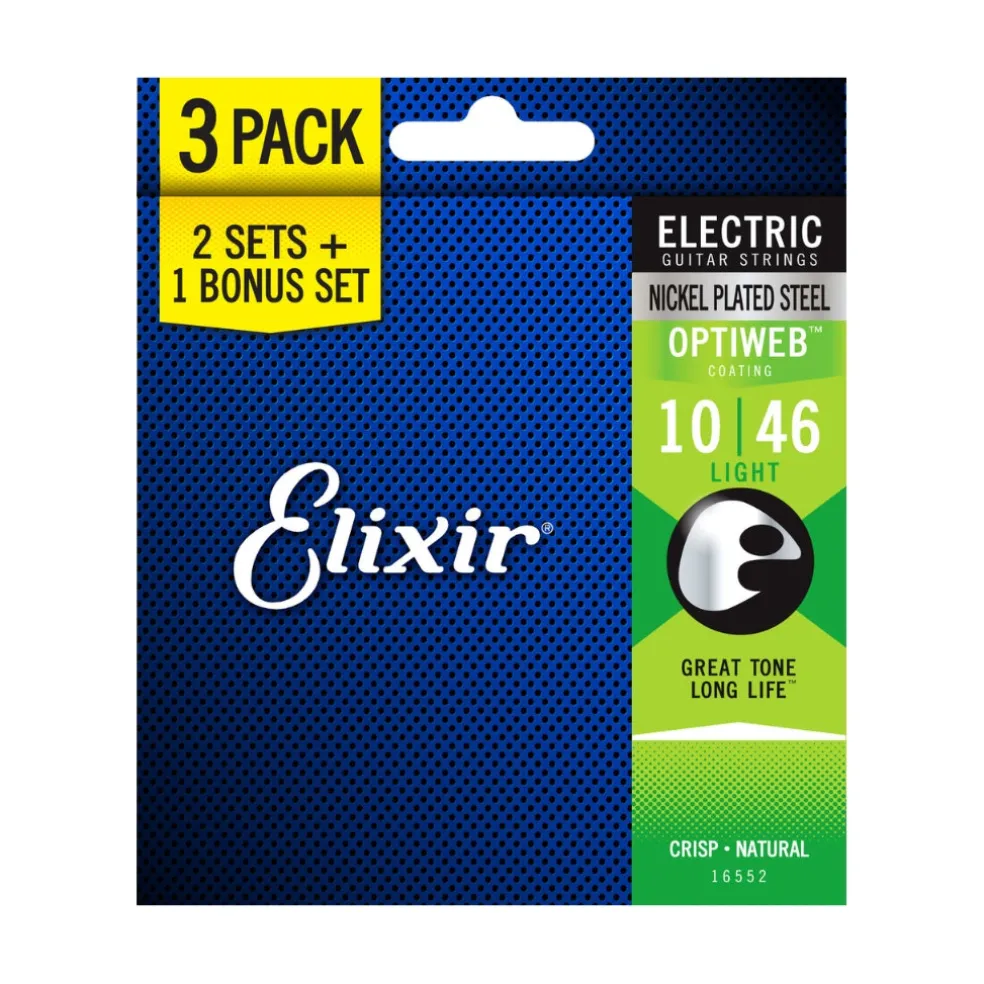 Elixir Optiweb Electric 10-46 Light - 3 Pack