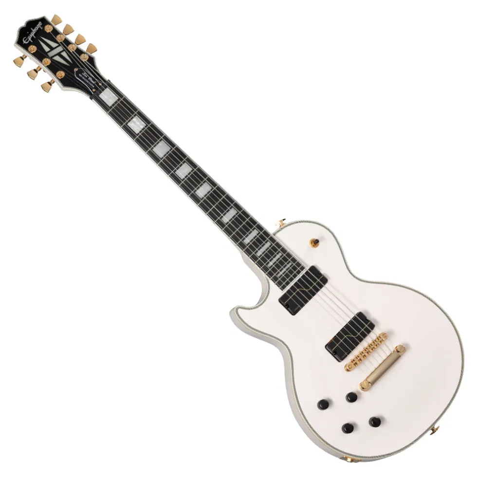 Epiphone - Matt Heafy Origins Les Paul Custom 7-String Left Handed - Bone White