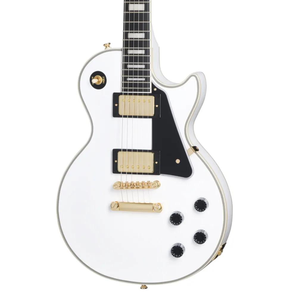 Epiphone Les Paul Custom with Premium Gig Bag - Alpine White