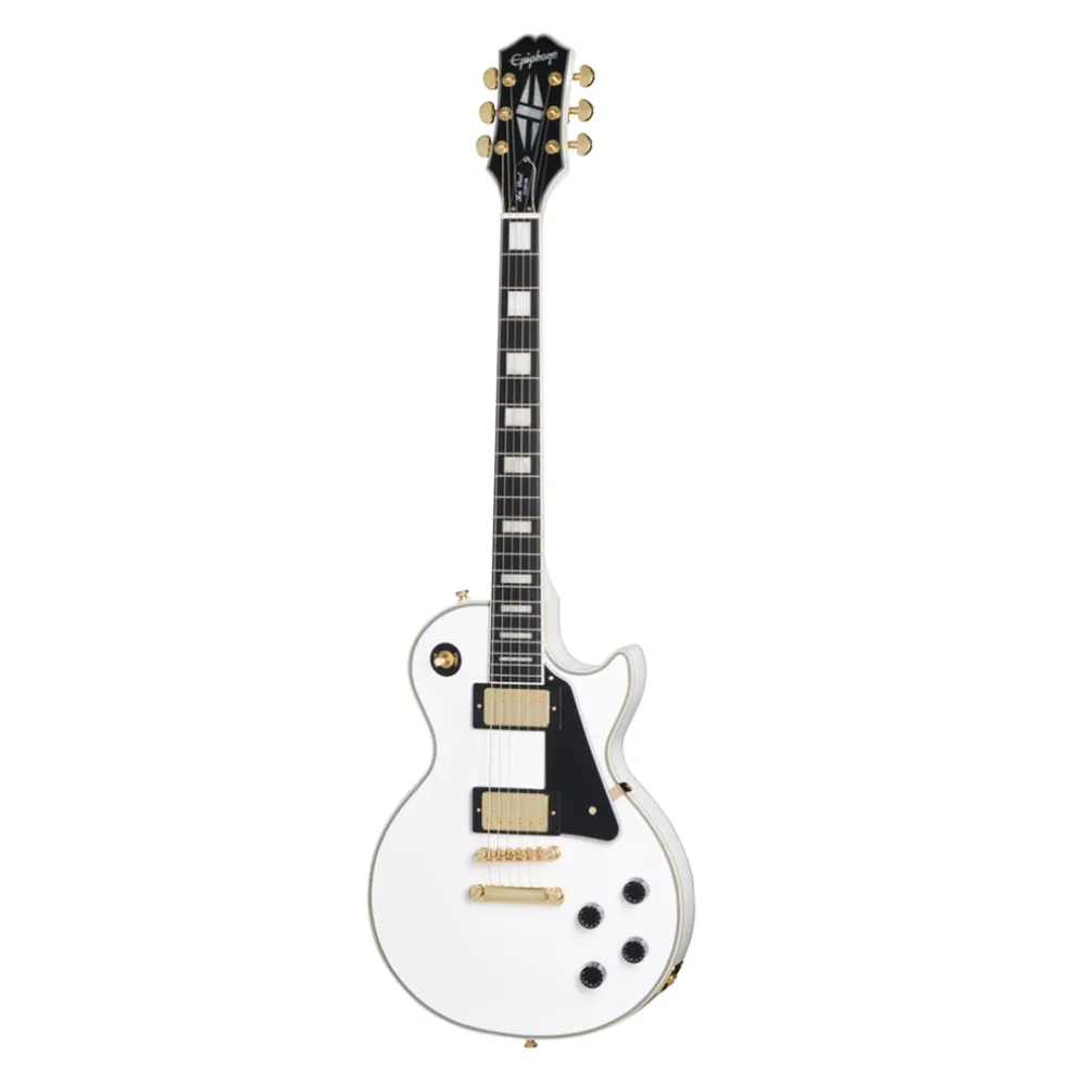 Epiphone Les Paul Custom with Premium Gig Bag - Alpine White