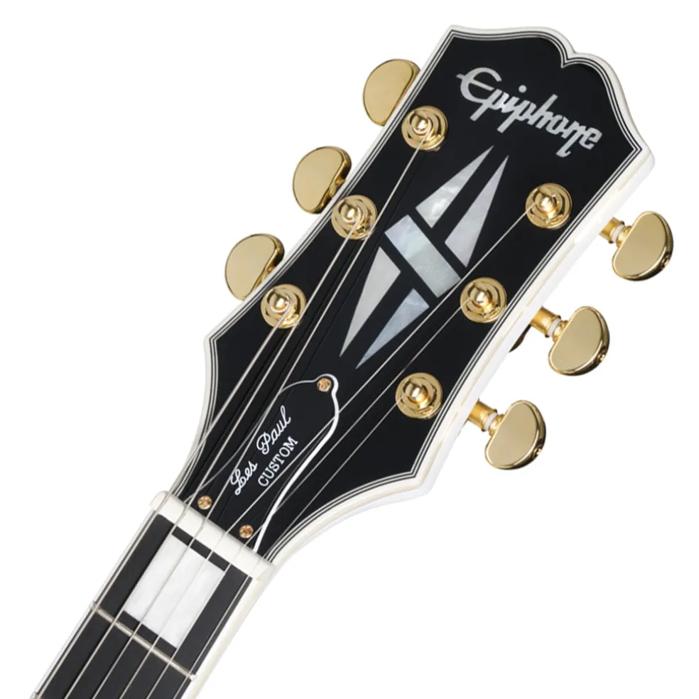 Epiphone Les Paul Custom with Premium Gig Bag - Alpine White