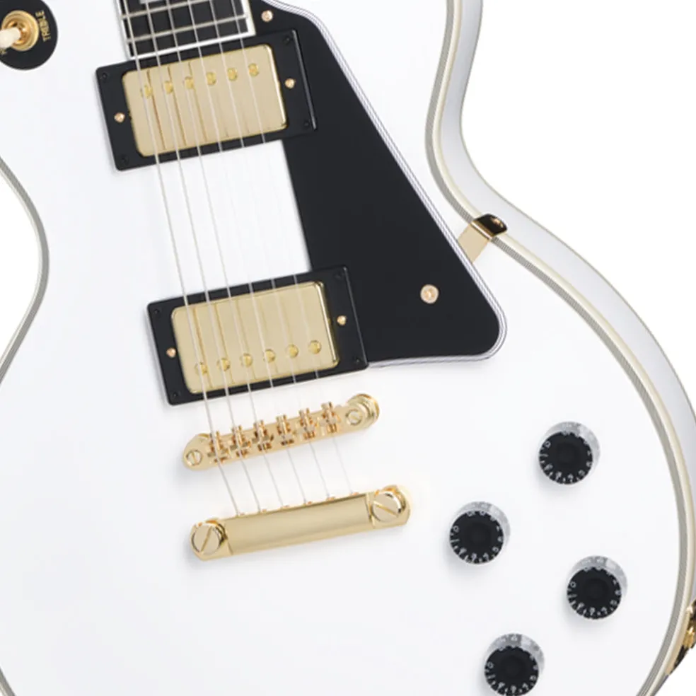 Epiphone Les Paul Custom with Premium Gig Bag - Alpine White