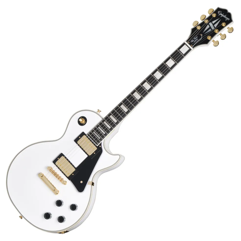 Epiphone Les Paul Custom with Premium Gig Bag - Alpine White
