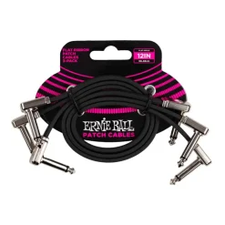 Ernie Ball 12” Flat Ribbon Patch Cable 3-Pack