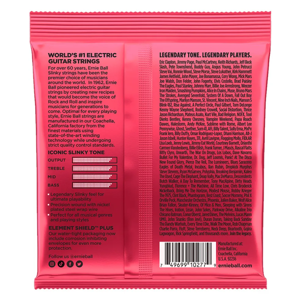 Ernie Ball Burly Slinky Nickelwound Electric Guitar Strings, 11-52 Gauge