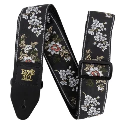 Ernie Ball Classic Jacquard Guitar/Bass Strap - White Blossom