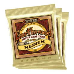 Ernie Ball Earthwood Med 8020 Brnz Ac Gtr Strings 3 Pk 13 56