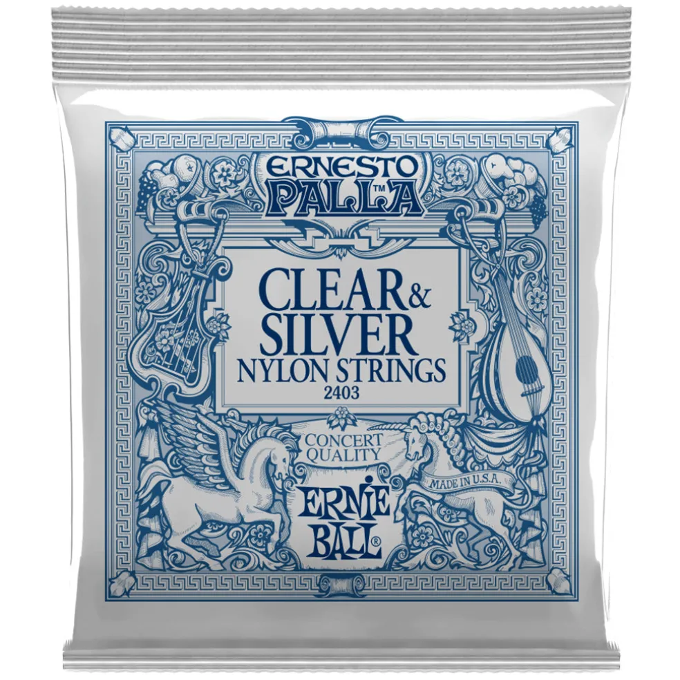 Ernie Ball Ernesto Palla Clear and Silver Nylon Classical Guitar String