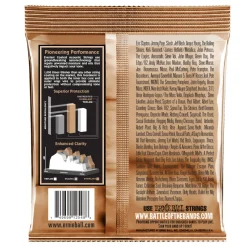 Ernie Ball Everlast Light Coated Phosphor Bronze Acoustic Guitar String, 11-52 Gauge