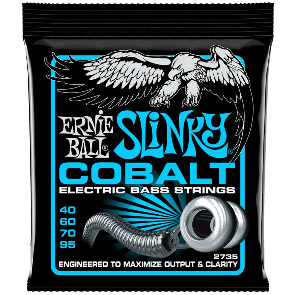 Ernie Ball Extra Slinky Cobalt Electric Bass String, 40-95 Gauge