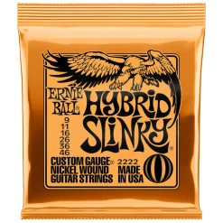 Ernie Ball Hybrid Slinky Nickel Wound Electric Guitar Strings, 9-46 Gauge