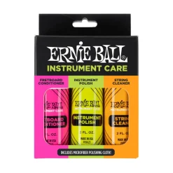 Ernie Ball Instrument Care 3-pack w/Microfibre Polish Cloth