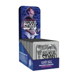 Ernie Ball John Mayer Silver Slinky Nickel Wound Electric Guitar Strings 6 Pack - 10.5-47 Gauge