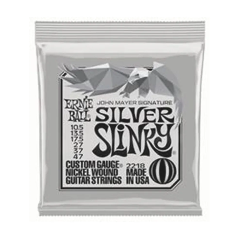 Ernie Ball John Mayer Silver Slinky Nickel Wound Electric Guitar Strings 10.5-47 Gauge