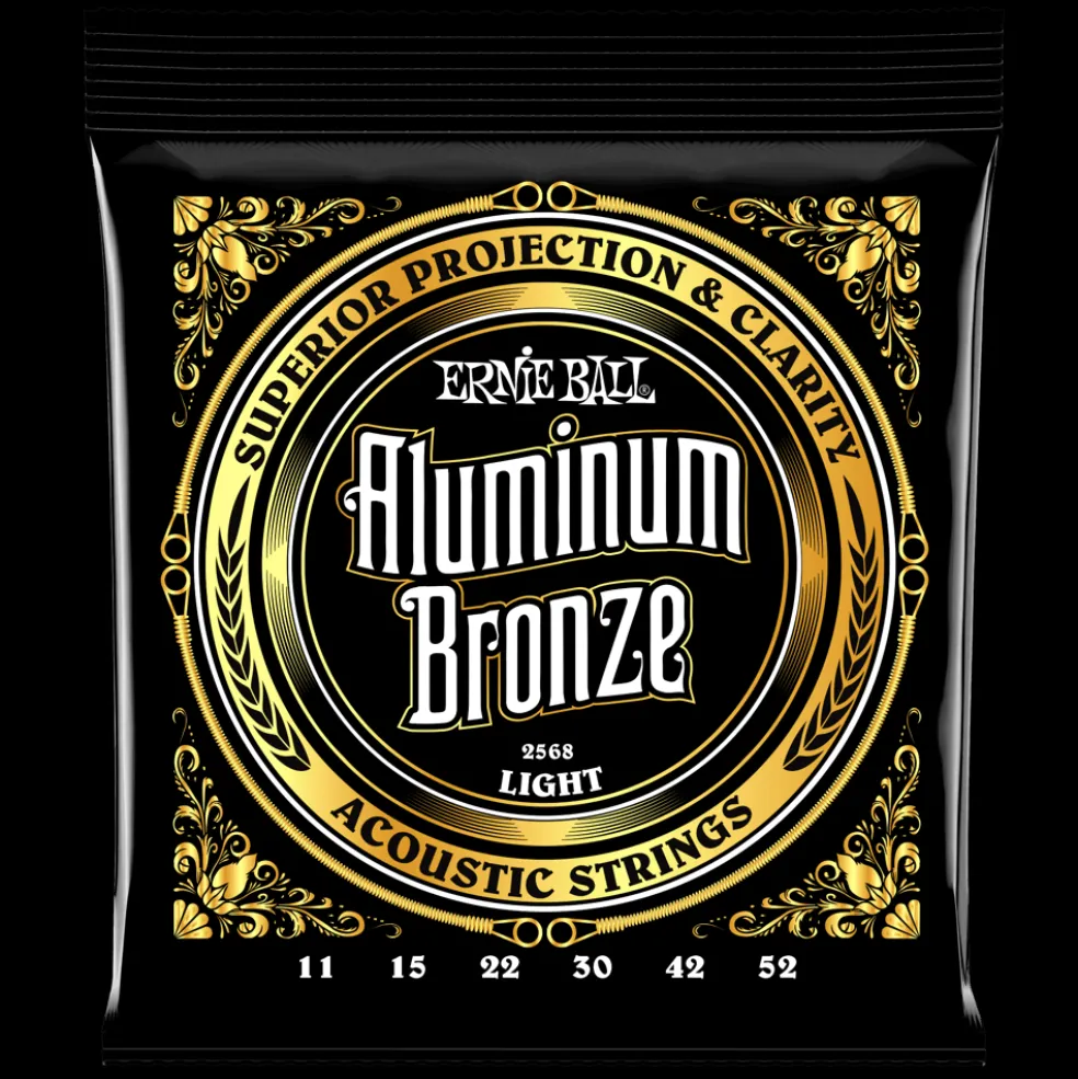 Ernie Ball Light Aluminum Bronze Acoustic Guitar Strings, 11-52 Gauge