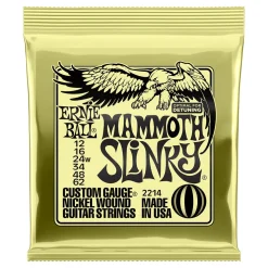 Ernie Ball Mammoth Slinky Nickel Wound Electric Guitar Strings, 12-62 Gauge