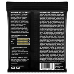 Ernie Ball Medium Light Aluminum Bronze Acoustic Guitar Strings, 12-54 Gauge