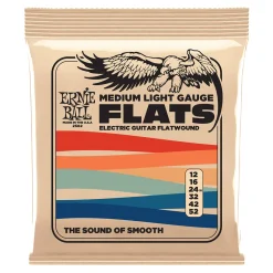 Ernie Ball Medium-Light Flatwound Electric Guitar Strings - 12-52 Gauge