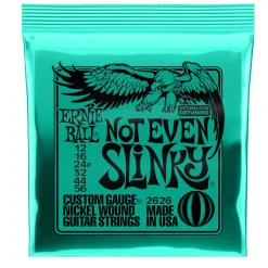 Ernie Ball Not Even Slinky Nickel Wound Electric Guitar Strings, 12-56 Gauge