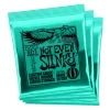 Ernie Ball Not Even Slinky Nickel Wound 12/56 Electric Guitar Strings 3 Pack | Fretted Instrument Strings | P03626