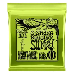 Ernie Ball P02629 Regular Slinky 8-String Nickel Wound Electric Guitar Strings 10-74 Gauge