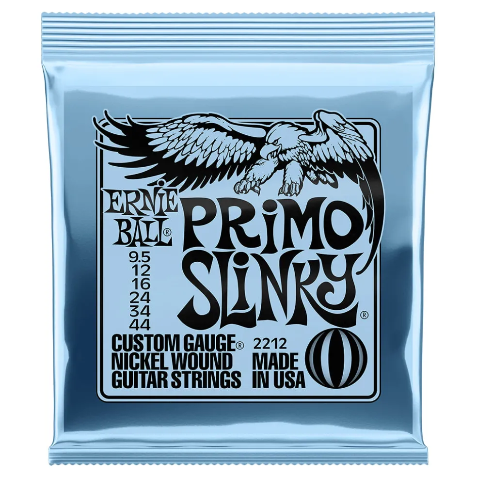 Ernie Ball Primo Slinky Nickel Wound Electric Guitar Strings, 9.5-44 Gauge