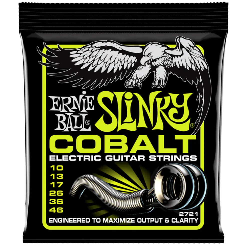 Ernie Ball Regular Slinky Cobalt Electric Guitar Strings, 10-46 gauge