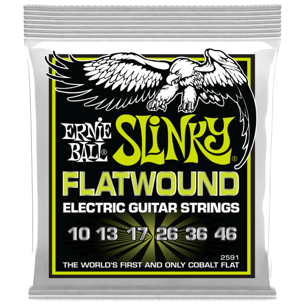 Ernie Ball Regular Slinky Flatwound Electric Guitar Strings - 10 - 46 gauge