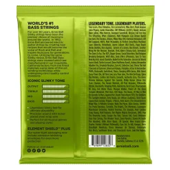 Ernie Ball Regular Slinky 5-String Nickel Wound Electric Bass Strings, 45-130 Gauge
