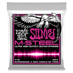 Ernie Ball Super Slinky M-Steel Electric Guitar Strings - 9-42 Gauge