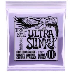 Ernie Ball Ultra Slinky Nickelwound Electric Guitar String, 10-48 Gauge