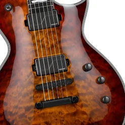 ESP E-II Eclipse QM Tiger Eye Sunburst with Fluence Pickups