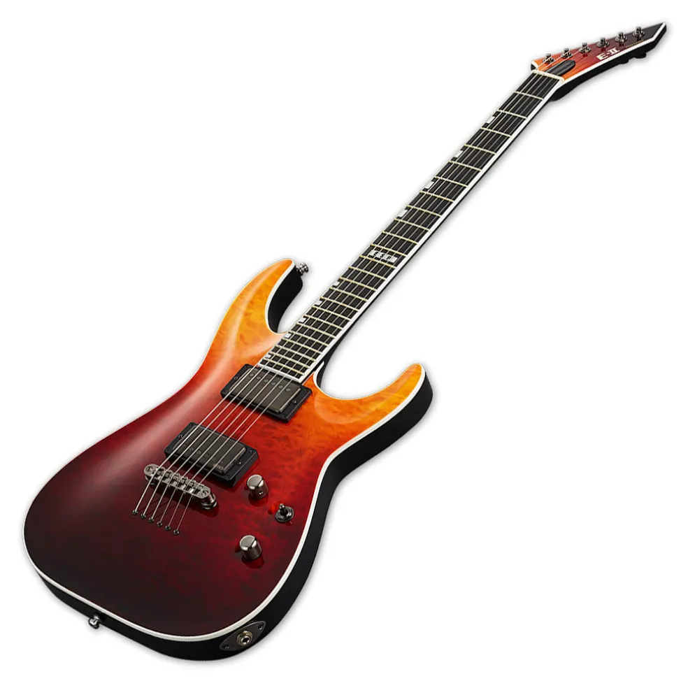 ESP E-II Horizon Electric Guitar - Tiger Eye Amber Fade