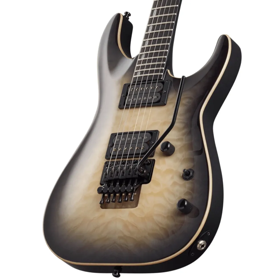 ESP E-II Horizon FR Quilt Maple Top Electric Guitar - Black Natural Burst