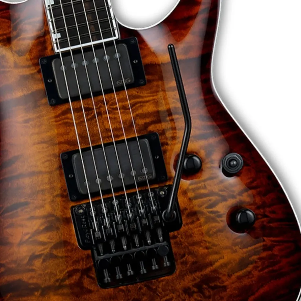 ESP E-II Horizon FR-II Tiger Eye Sunburst Electric Guitar