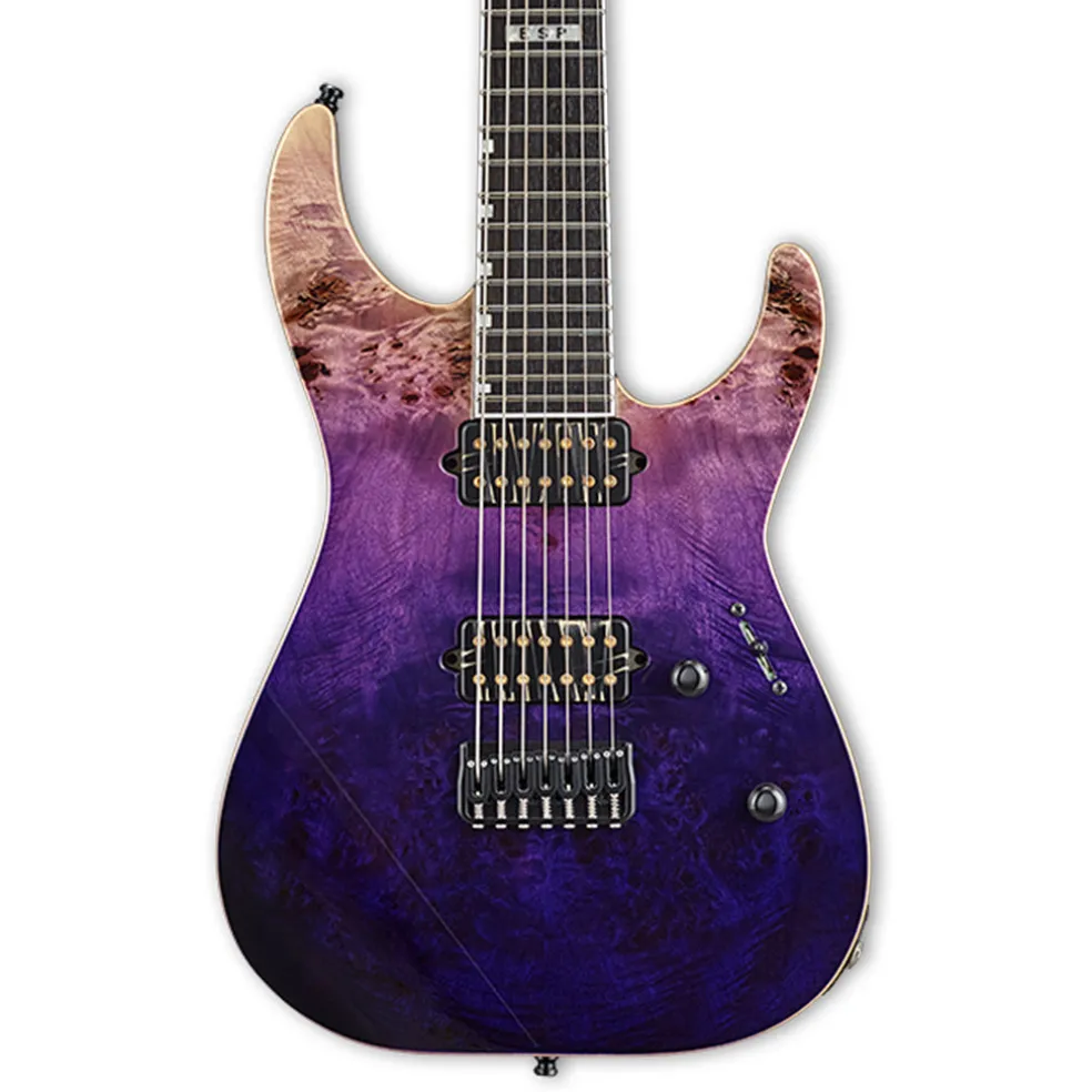 ESP E-II M II Purple Natural Fade 7 String w/Bare Knuckle Pickups